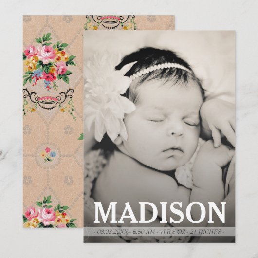 De Kaart van de Foto van de Aankondiging van de (Voorkant / Achterkant)