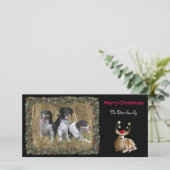 De Kaart van de Foto van de Herten van Kerstmis (Staand voorkant)
