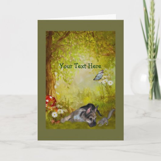 De Kaart van de Foto van de Hond van de Fantasie (Voorkant)