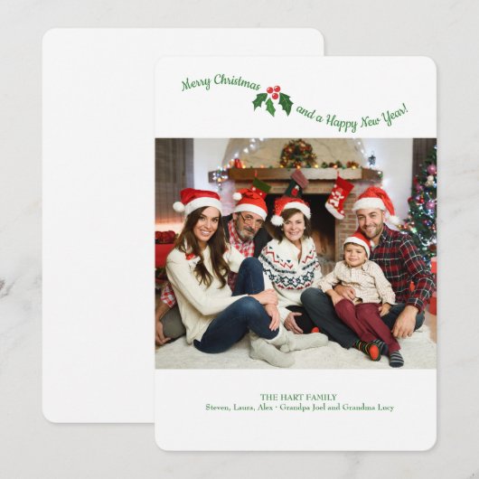 De Kaart van de Foto van de hulst (Voorkant / Achterkant)