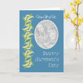 De Kaart van de Foto van de Moederdag van lelies, (Gele Bloem)