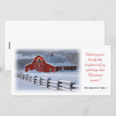 De Kaart van de Foto van de Schuur van de winter (Voorkant / Achterkant)