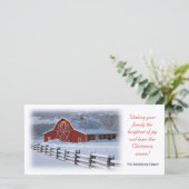 De Kaart van de Foto van de Schuur van de winter (Staand voorkant)