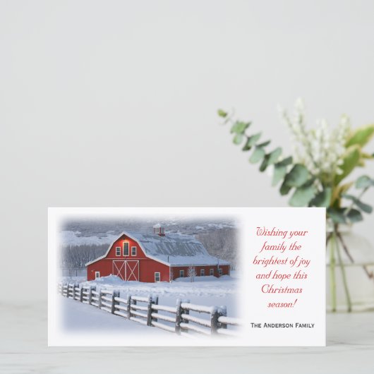 De Kaart van de Foto van de Schuur van de winter (Staand voorkant)