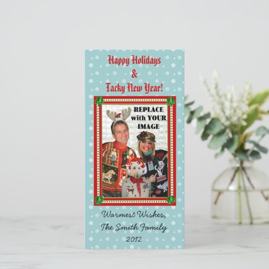 De Kaart van de Foto van de Sneeuwvlok van de (Staand voorkant)