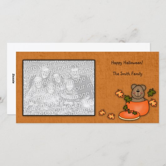 De kaart van de Foto van de Teddybeer van de (Voorkant / Achterkant)