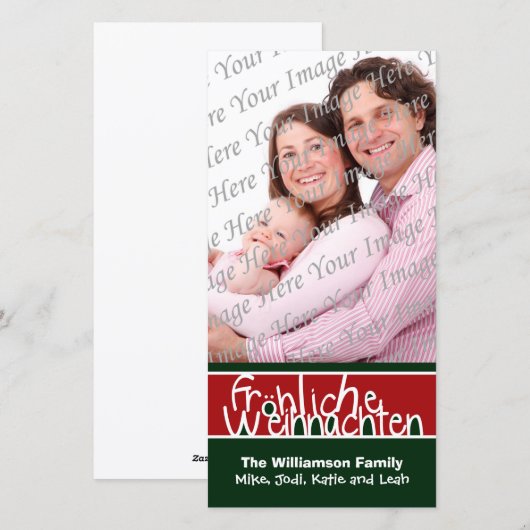 De Kaart van de Foto van de Vakantie van de Douane (Voorkant / Achterkant)