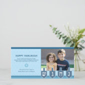 De Kaart van de Foto van Dreidel van de Chanoeka (Staand voorkant)