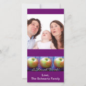 De Kaart van de Foto van drie Apple Rosh Hashanah (Voorkant)