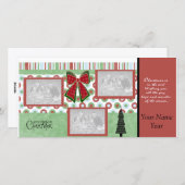 De Kaart van de Foto van Kerstmis (Voorkant / Achterkant)