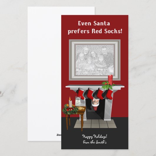 De Kaart van de Foto van Kerstmis van Boston (Voorkant / Achterkant)