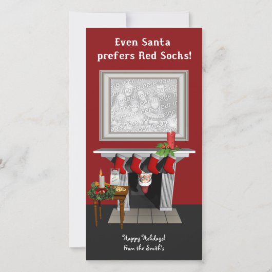 De Kaart van de Foto van Kerstmis van Boston (Voorkant)