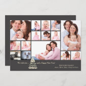 De Kaart van de Foto van Kerstmis van de Collage (Voorkant / Achterkant)