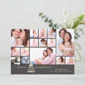 De Kaart van de Foto van Kerstmis van de Collage (Staand voorkant)