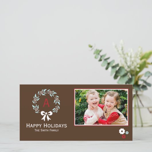 De Kaart van de Foto van Kerstmis van de Kroon van (Staand voorkant)