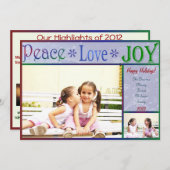 De Kaart van de Foto van Kerstmis van de Vreugde (Voorkant / Achterkant)