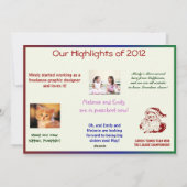 De Kaart van de Foto van Kerstmis van de Vreugde (Achterkant)