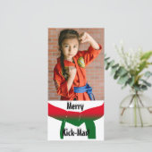 De Kaart van de Foto van Kerstmis van vechtsporten (Staand voorkant)