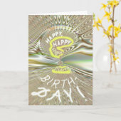 De kaart van de funky-verjaardag (Gele Bloem)