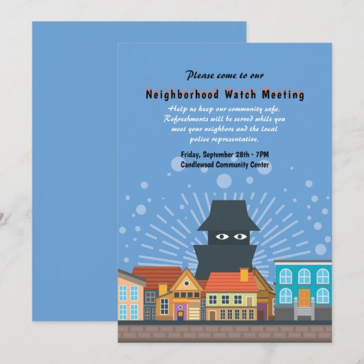 De kaart van de Gebeurtenis van de Vergadering van (Voorkant / Achterkant)