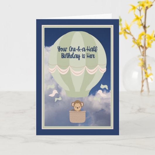 De Kaart van de geboorte voor een eenjarig kind (Gele Bloem)