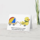 De Kaart van de Gelukwensen .duck van de eend. (Achterkant)