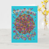 De Kaart van de Gelukwensen van de Parasol van de (Gele Bloem)