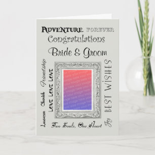 De Kaart van de Gelukwensen van het Huwelijk van