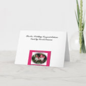 De Kaart van de Gelukwensen van het Huwelijk van (Achterkant)