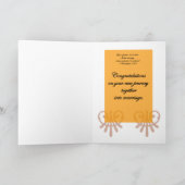 De kaart van de Gelukwensen van het Huwelijk van (Binnen)