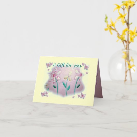 De Kaart van de Gift van het baby shower (Gele Bloem)