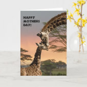 De Kaart van de Giraffe van het moederdag (Gele Bloem)