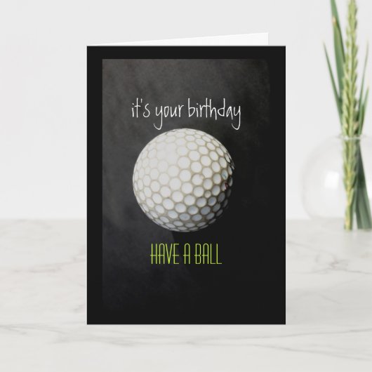 de kaart van de golfbalverjaardag voor golfspeler (Voorkant)