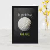 de kaart van de golfbalverjaardag voor golfspeler (Gele Bloem)