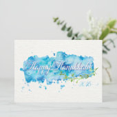 De Kaart van de Groet van de Foto van de Chanoeka (Staand voorkant)