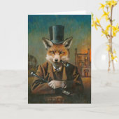 De Kaart van de groeten Dapper Fox (Gele Bloem)