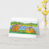 De Kaart van de Groeten van Capybara (Gele Bloem)