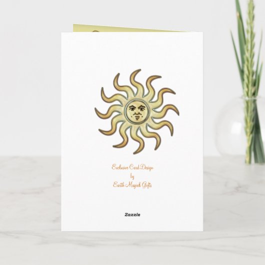 De Kaart van de Groeten van het Symbool van de zon (Achterkant)