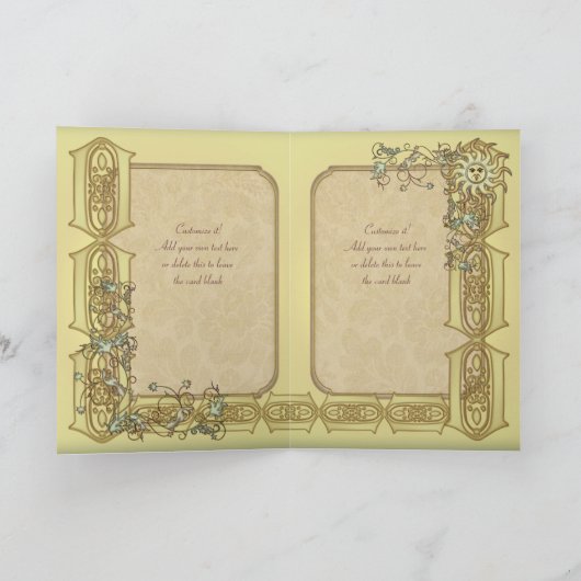 De Kaart van de Groeten van het Symbool van de zon (Binnen)