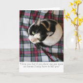 De Kaart van de Groeten van Meme van de kat (Gele Bloem)