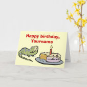 de kaart van de hagedisverjaardag (Gele Bloem)