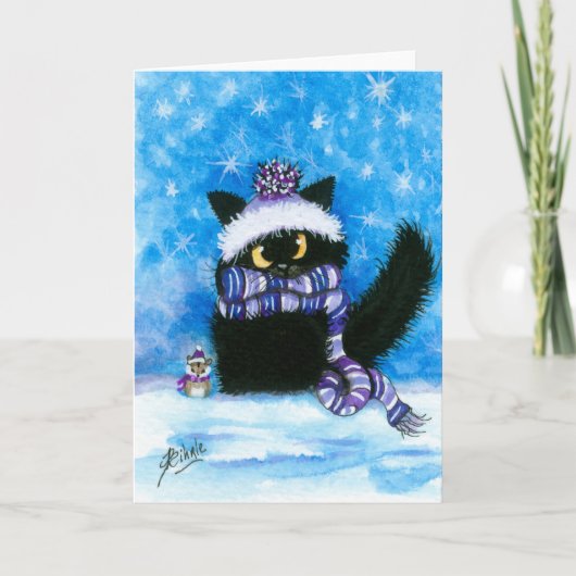De Kaart van de Hamster van de Kat van de Sneeuw (Voorkant)