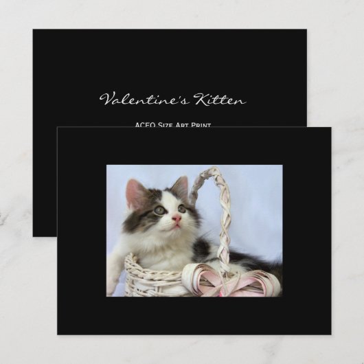 De Kaart van de Handel van de Kunst van het Katje (Voorkant / Achterkant)