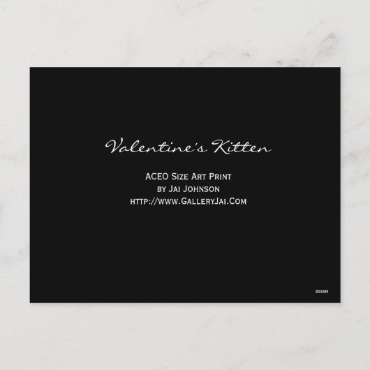 De Kaart van de Handel van de Kunst van het Katje (Achterkant)