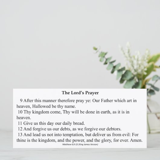 De Kaart van de Heer (Staand voorkant)