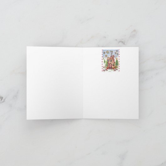 De kaart van de het huisnota van Kerstmis (Binnen)