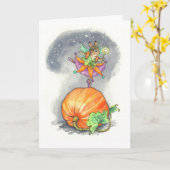 De kaart van de het konijntjesfee van Halloween (Gele Bloem)