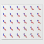 De kaart van de het silhouetstaat van Californië Cadeaupapier (Vlak)