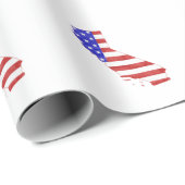 De kaart van de het silhouetstaat van Californië Cadeaupapier (Rol Hoek)