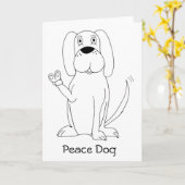 De Kaart van de Hond van de vrede (Gele Bloem)